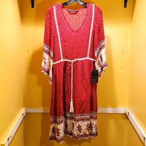 NWT Zara Trafaluc V-neck Boho Style Dress Sz Sm